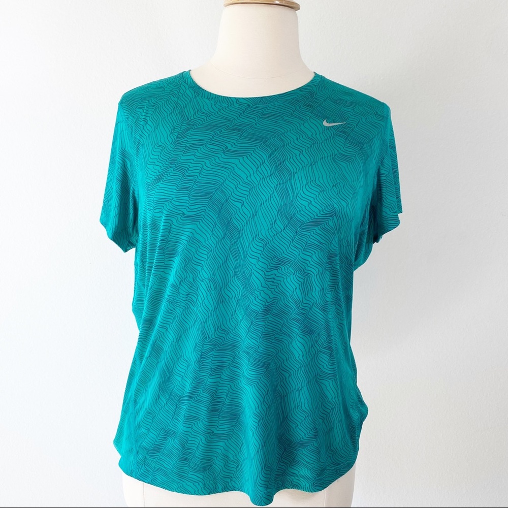Nike Running Green Dri Fit Tee 1X